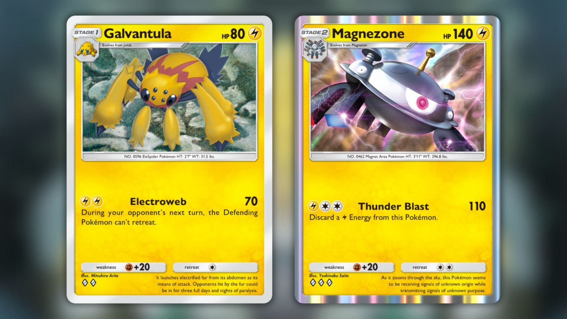 Galvantula and Magnezone as seen in the game (Image via The Pokemon Company)